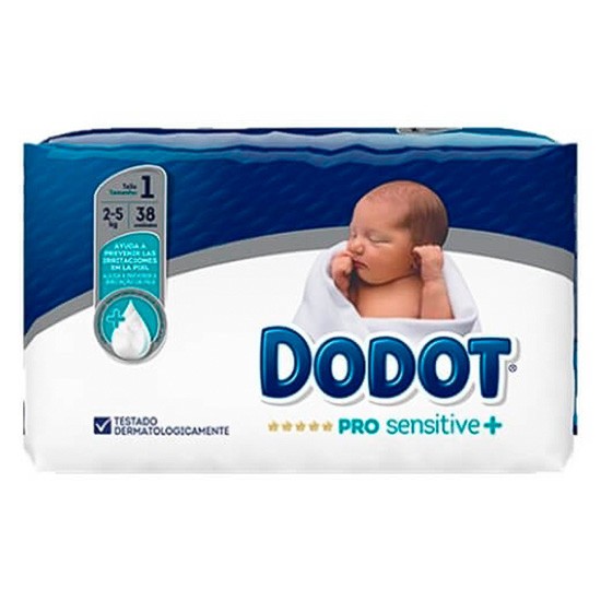 Dodot pañal pro sensitive T/1 2-5kg 38uds